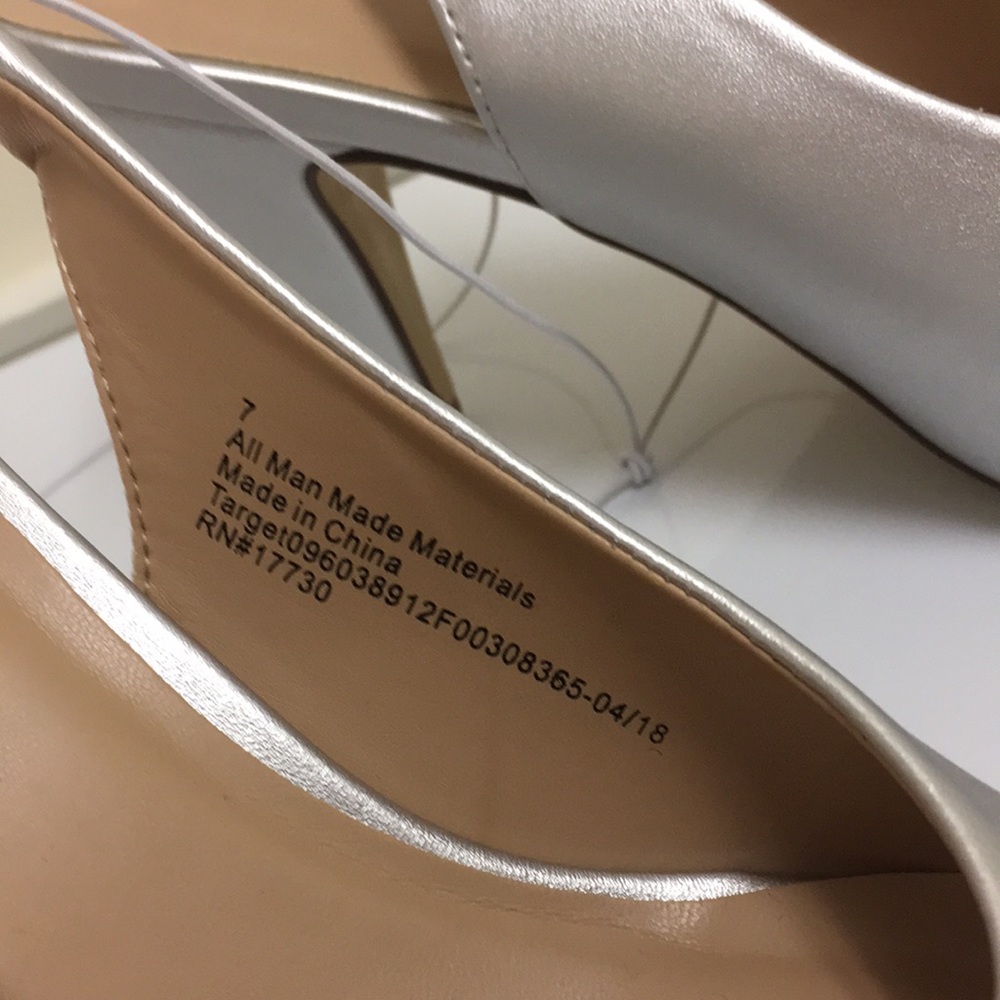 Sz 8 A new day silver slingback pumps 3.5” heels - Picture 7 of 8